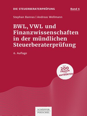 cover image of BWL, VWL und Finanzwissenschaften in der mündlichen Steuerberaterprüfung